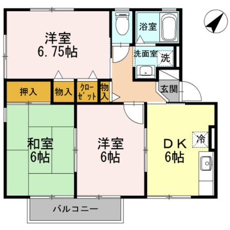 ハイカムールあすかの物件間取画像